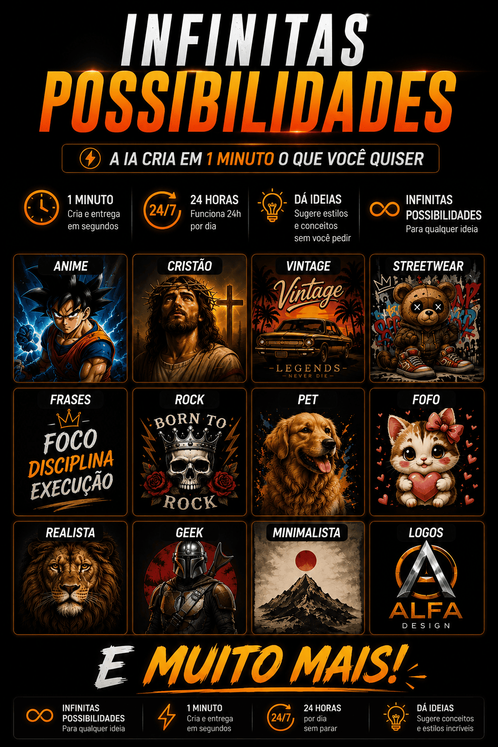 Estilos disponíveis